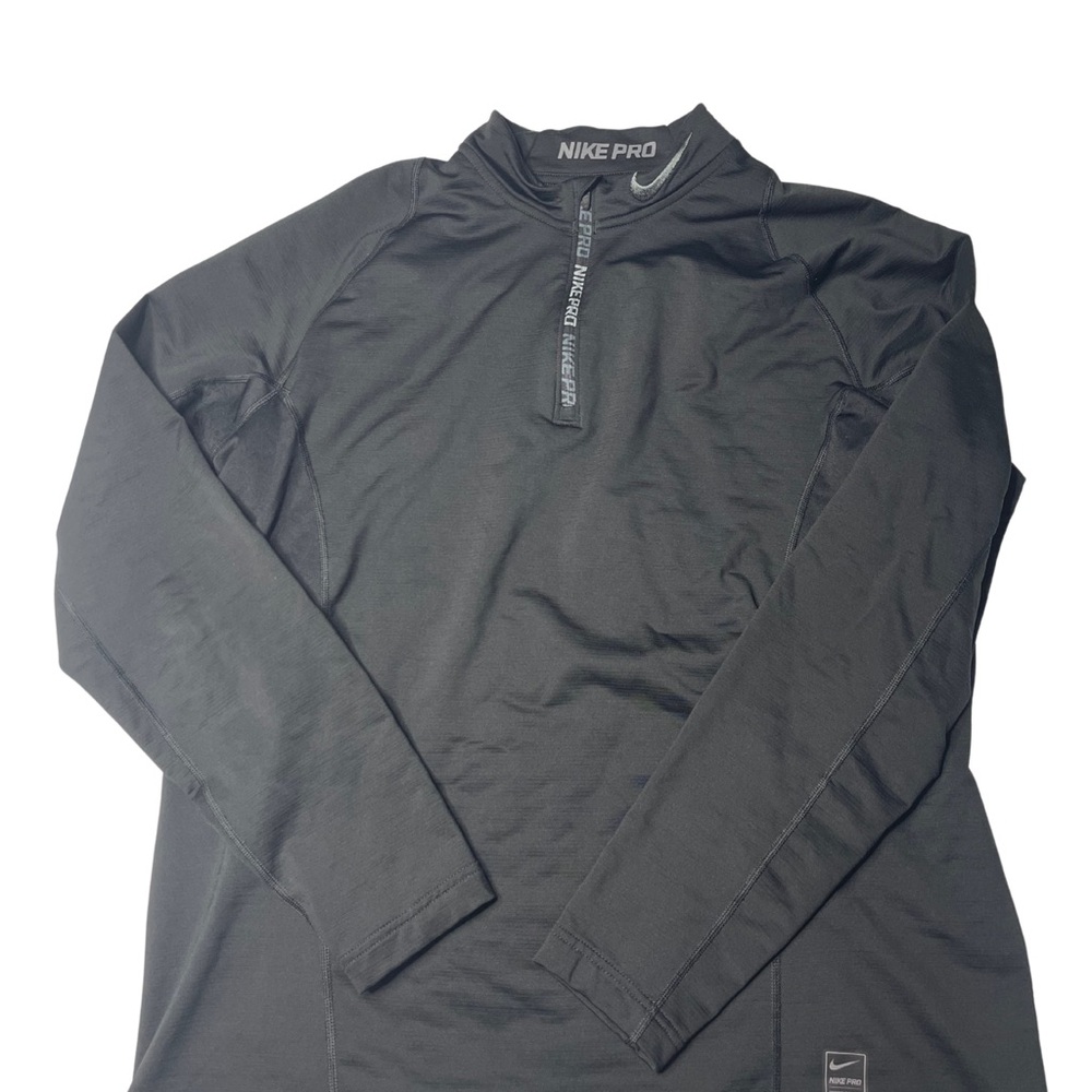 Nike Black Lightweight Jacket with Quarter-Zip and Stand-Up Collar